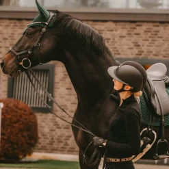 Bonnets Pour Chevaux|Cso*Kentucky Horsewear - Bonnet Wellington Velvet pearls sapin Vert