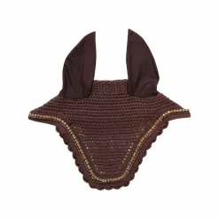 Bonnets Pour Chevaux|Cso*Kentucky Horsewear - Bonnet anti-bruit Wellington Stone & Pearl Marron