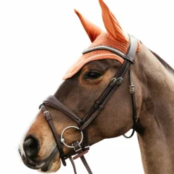 Bonnets Pour Chevaux*Kentucky Horsewear - Bonnet pour chevaux anti-bruits Wellington Velvet Orange