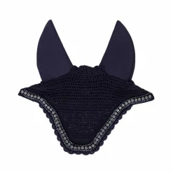 Bonnets Pour Chevaux*Kentucky Horsewear - Bonnet anti-mouche Wellington big stone & pearl anti-bruit foncé Marine