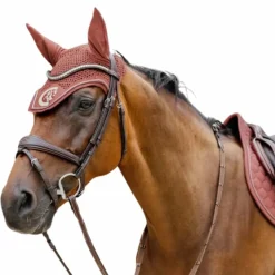 New - Bonnet anti-mouches Wellington 3D Logo corde fuchsia Bonnets Pour Chevaux