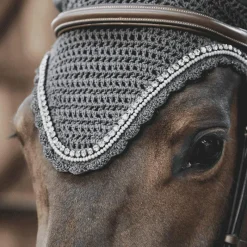 Bonnets Pour Chevaux*Kentucky Horsewear - Bonnet Long stone & Pearl anti-bruits gris