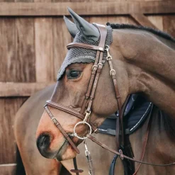 Bonnets Pour Chevaux*Kentucky Horsewear - Bonnet Long stone & Pearl anti-bruits gris