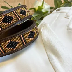 Hot - Ceinture perles faites mains or Ceintures