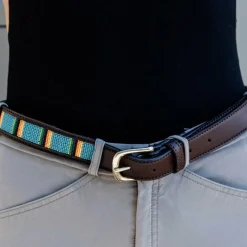 - Ceinture perles faites mains bleu clair Ceintures