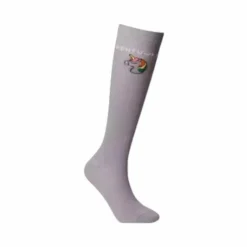 Hot - Chaussettes d'équitation Pailletées Licorne mauve (x3) Chaussettes D'Équitation