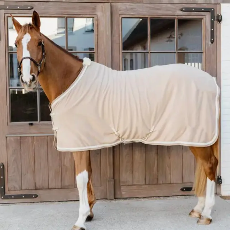 Couvertures Et Chemises*Kentucky Horsewear - Chemise polaire Fleece Rug Plaited Rope Beige
