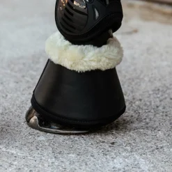 Horseball|Concours Complet D'Equitation*Kentucky Horsewear - Cloches chevaux cuir et mouton /naturel Noir