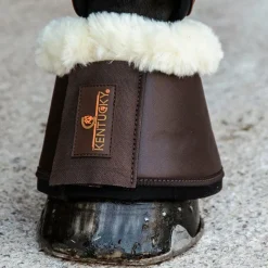 Outlet - Cloches chevaux cuir et mouton /naturel Horseball|Concours Complet D'Equitation