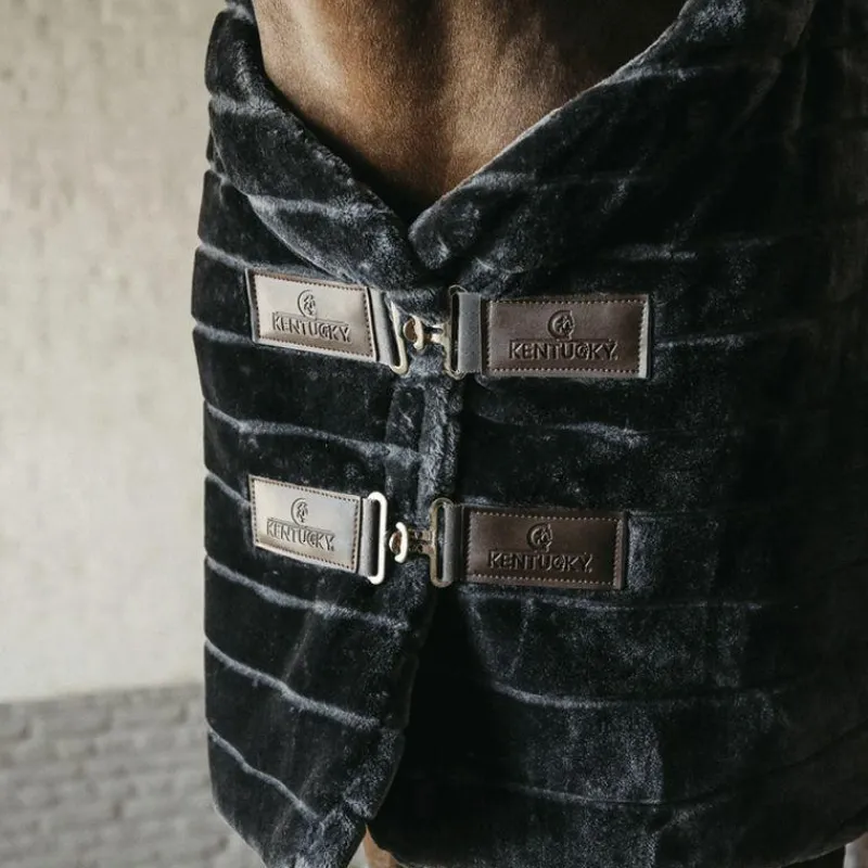 Couvertures Et Chemises*Kentucky Horsewear - Couverture de box en fausse fourrure e 400g Gris