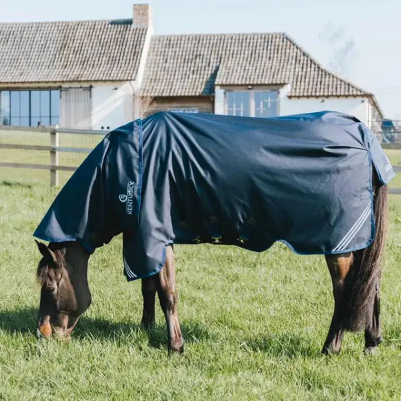 Couvertures Et Chemises*Kentucky Horsewear - Couverture d'extérieur Turnout Rug All Weather waterproof comfort 100g Marine