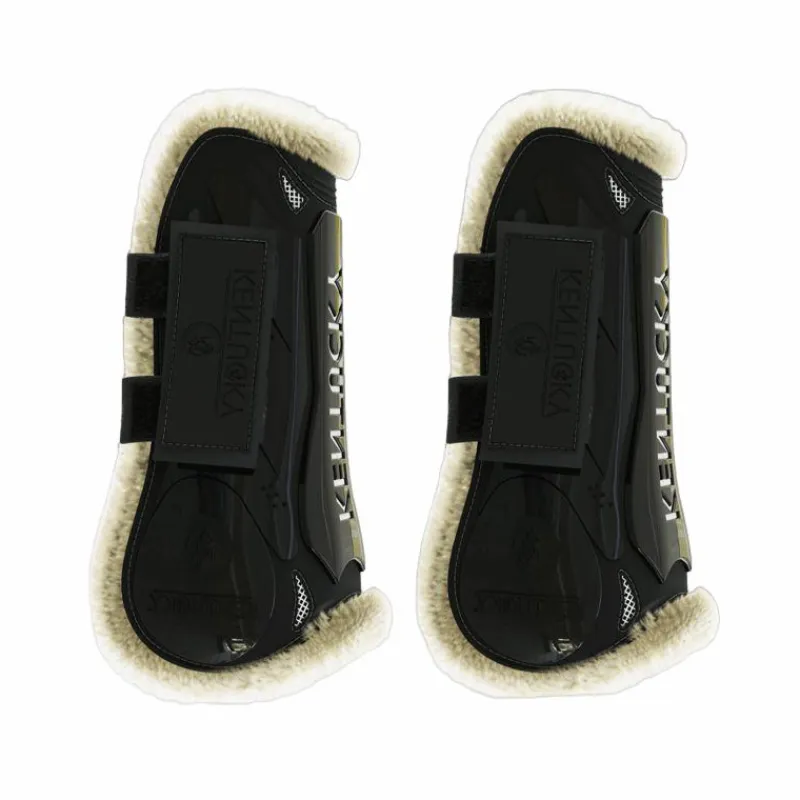 Guêtres Ouvertes*Kentucky Horsewear - Guêtres ouvertes velcro mouton vegan x2 Noir