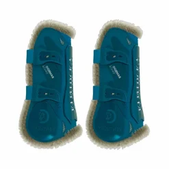 Guêtres Ouvertes*Kentucky Horsewear - Guêtres ouvertes mouton vegan Bamboo Elastic emeraude x2 Bleu