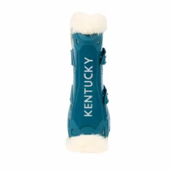 Guêtres Ouvertes*Kentucky Horsewear - Guêtres ouvertes mouton vegan Bamboo Elastic emeraude x2 Bleu