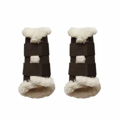 Guêtres Fermées*Kentucky Horsewear - Guêtres cheval Turnout Air mouton synthétique x2 Marron