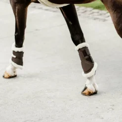 Guêtres Fermées*Kentucky Horsewear - Guêtres cheval Turnout Air mouton synthétique x2 Marron