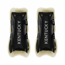 Guêtres Ouvertes*Kentucky Horsewear - Guêtres ouvertes mouton vegan Bamboo Elastic x2 Noir