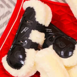 Guêtres Ouvertes*Kentucky Horsewear - Guêtres ouvertes mouton vegan Bamboo Elastic x2 Noir