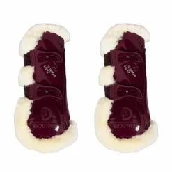 Guêtres Ouvertes*Kentucky Horsewear - Guêtres ouvertes mouton vegan Bamboo Elastic x2 Bordeaux