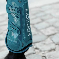 Guêtres Ouvertes*Kentucky Horsewear - Guêtres ouvertes Bamboo Elastic emeraude x2 Bleu