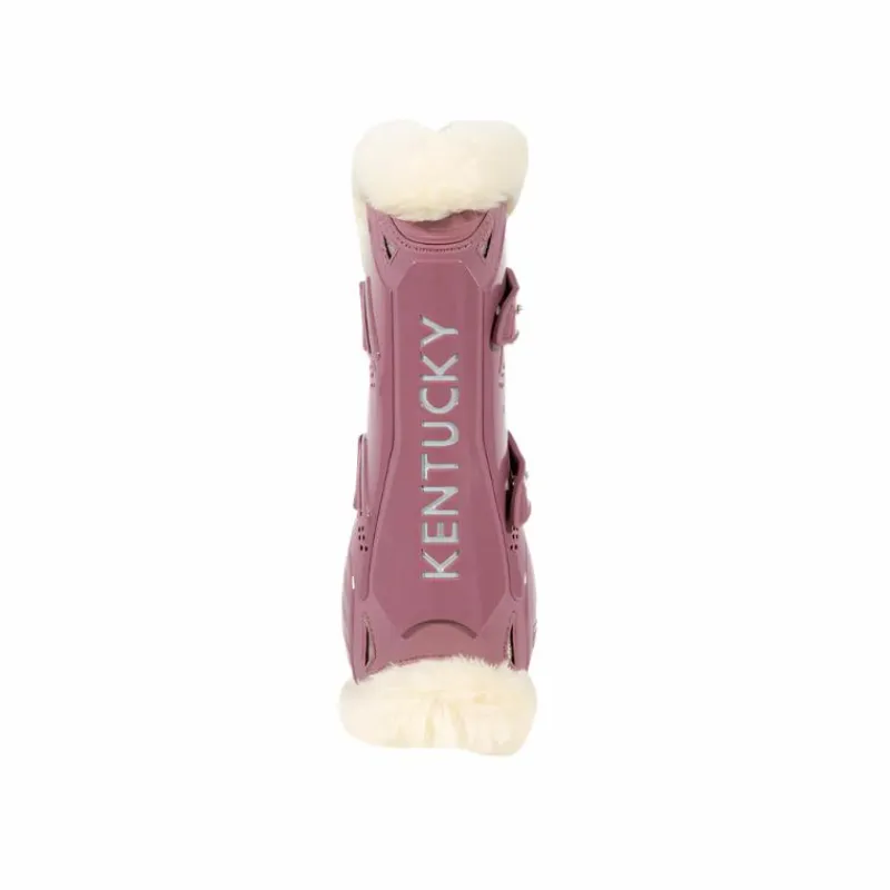 Guêtres Ouvertes*Kentucky Horsewear - Guêtres ouvertes mouton vegan Bamboo Elastic vieux x2 Rose