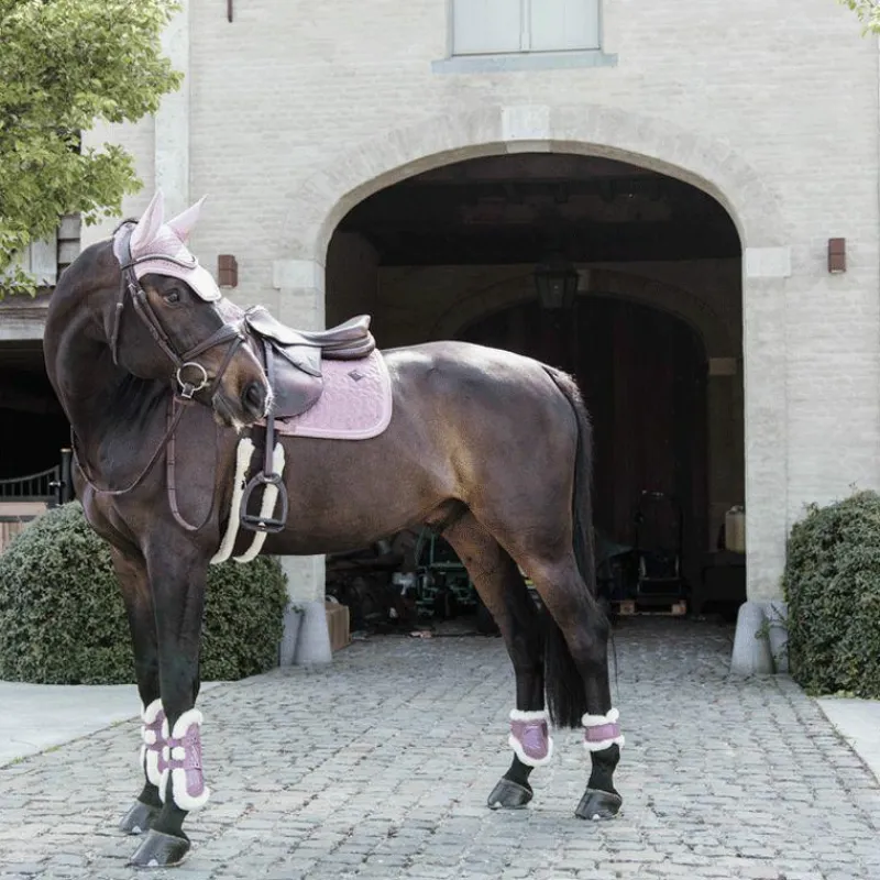 Guêtres Ouvertes*Kentucky Horsewear - Guêtres ouvertes mouton vegan Bamboo Elastic vieux x2 Rose