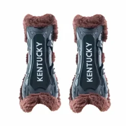 Guêtres Ouvertes*Kentucky Horsewear - Guêtres ouvertes mouton marron vegan Bamboo Elastique x2 Noir