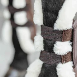 Clearance - Guêtres ouvertes velcro mouton vegan x2 Guêtres Ouvertes