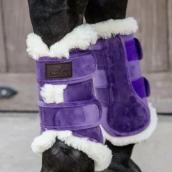 - Guêtres fermées cuir velvet contrast royal x2 Guêtres Fermées