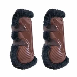 Guêtres Ouvertes*Kentucky Horsewear - Guêtres ouvertes mouton noir vegan Bamboo Elastique x2 Marron