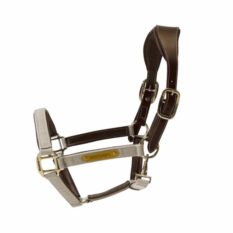 Licols En Nylon*Kentucky Horsewear - Licol anatomique nylon Beige