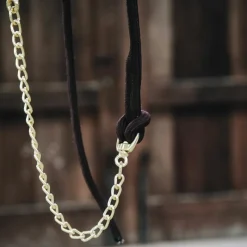 Discount - Longe avec mousqueton chocolat Longes Classiques