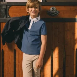 Polos Et Chemises*Kentucky Horsewear - Polo de concours Osaka Kids garçon manches courtes Marine