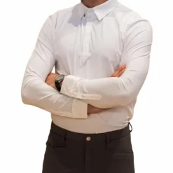 Polos Et Chemises|Polos Et Chemises*Kentucky Horsewear - Polo de concours manches longues homme Classic Blanc