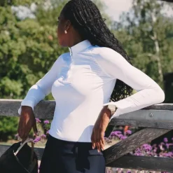 Polos Et Chemises*Kentucky Horsewear - Polo manches longues femme Classic Blanc