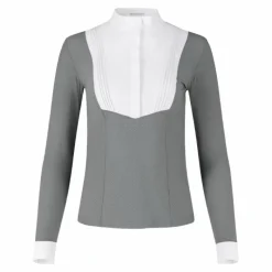 Polos Et Chemises*Kentucky Horsewear - Polo de concours manches longues femme Heritage Air Gris