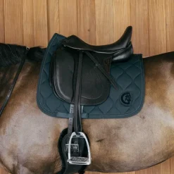 Tapis De Dressage|Tapis De Selle*Kentucky Horsewear - Tapis de dressage Wave 3D logo sapin Vert