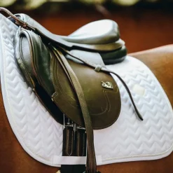 Tapis Cso/ Mixtes|Tapis De Selle*Kentucky Horsewear - Tapis de selle Fishbone Blanc