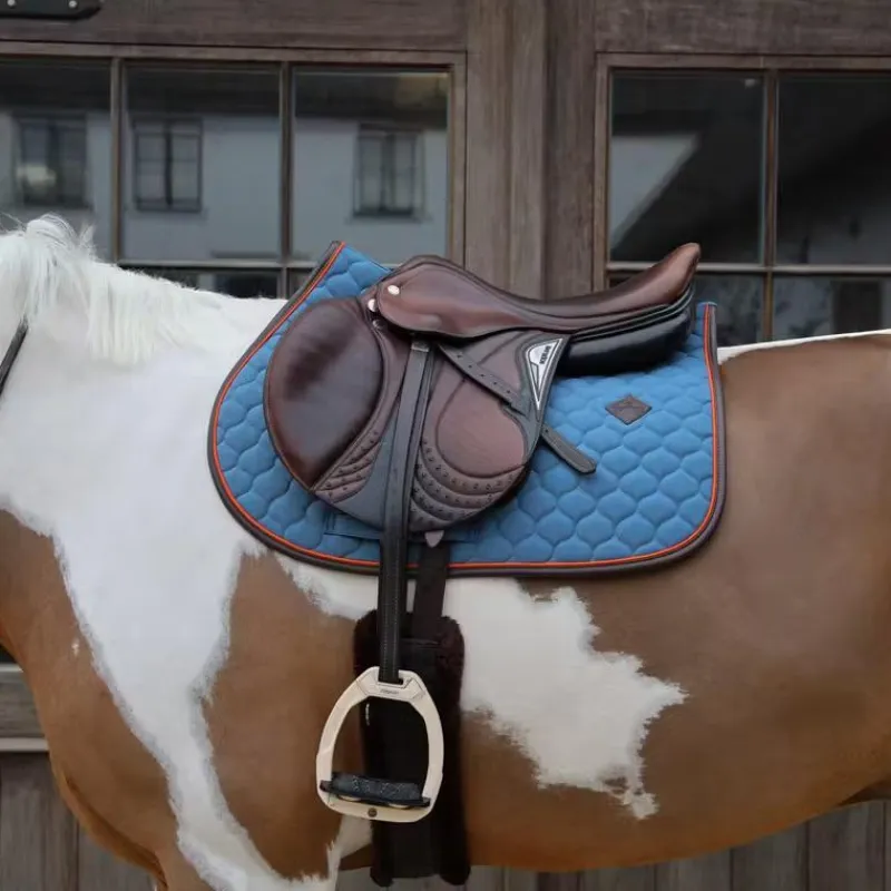 Tapis Cso/ Mixtes|Tapis De Selle*Kentucky Horsewear - Tapis de selle Onion Quilt Leather Neon Bleu