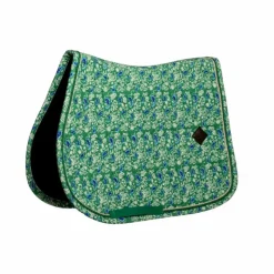 Collection "Minis" Kentucky|Tapis De Selle Poneys*Kentucky Horsewear - Tapis de selle Velvet Printing paisley garden / marine Vert