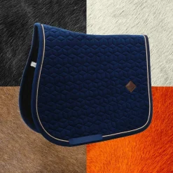 Tapis De Selle|Tapis Cso/ Mixtes*Kentucky Horsewear - Tapis de selle Basic Velvet jumping Marine