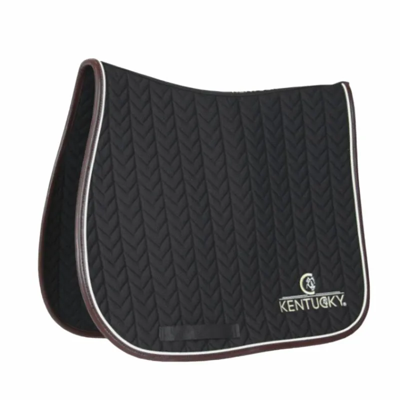 Tapis Cso/ Mixtes|Tapis De Selle*Kentucky Horsewear - Tapis de selle Fishbone cuir Noir