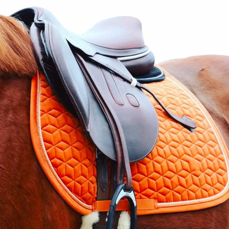 Collection "Minis" Kentucky|Tapis De Selle Poneys*Kentucky Horsewear - Tapis de selle Velvet Jumping Orange