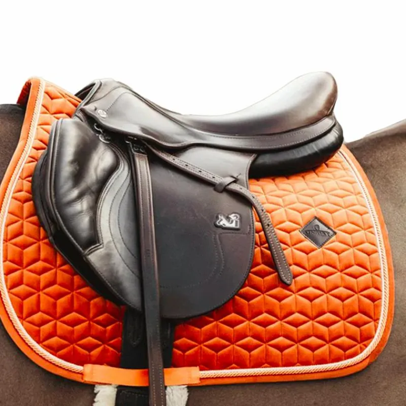 Collection "Minis" Kentucky|Tapis De Selle Poneys*Kentucky Horsewear - Tapis de selle Velvet Jumping Orange