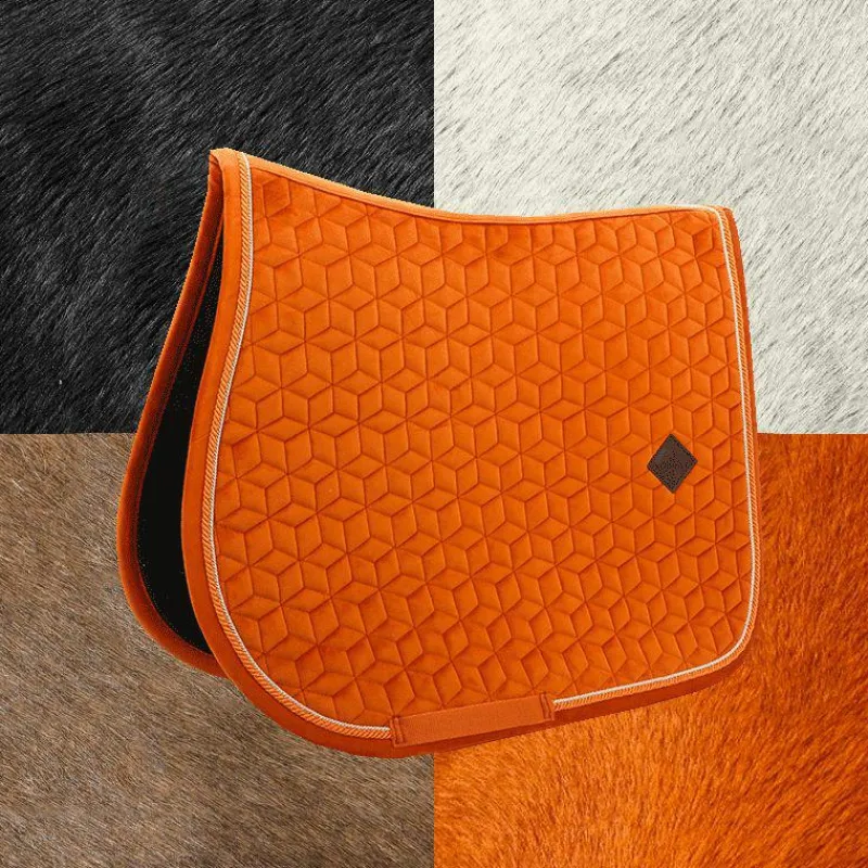 Collection "Minis" Kentucky|Tapis De Selle Poneys*Kentucky Horsewear - Tapis de selle Velvet Jumping Orange