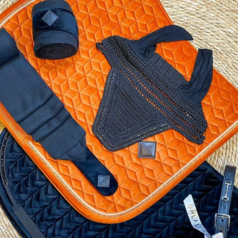 Collection "Minis" Kentucky|Tapis De Selle Poneys*Kentucky Horsewear - Tapis de selle Velvet Jumping Orange