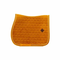 Tapis De Selle|Tapis Cso/ Mixtes*Kentucky Horsewear - Tapis de selle Velvet Jumping Moutarde Jaune