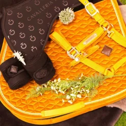 Tapis De Selle|Tapis Cso/ Mixtes*Kentucky Horsewear - Tapis de selle Velvet Jumping Moutarde Jaune