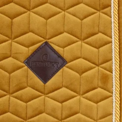 Tapis De Selle|Tapis Cso/ Mixtes*Kentucky Horsewear - Tapis de selle Velvet Jumping Moutarde Jaune