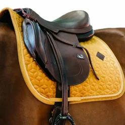 Tapis De Selle|Tapis Cso/ Mixtes*Kentucky Horsewear - Tapis de selle Velvet Jumping Moutarde Jaune